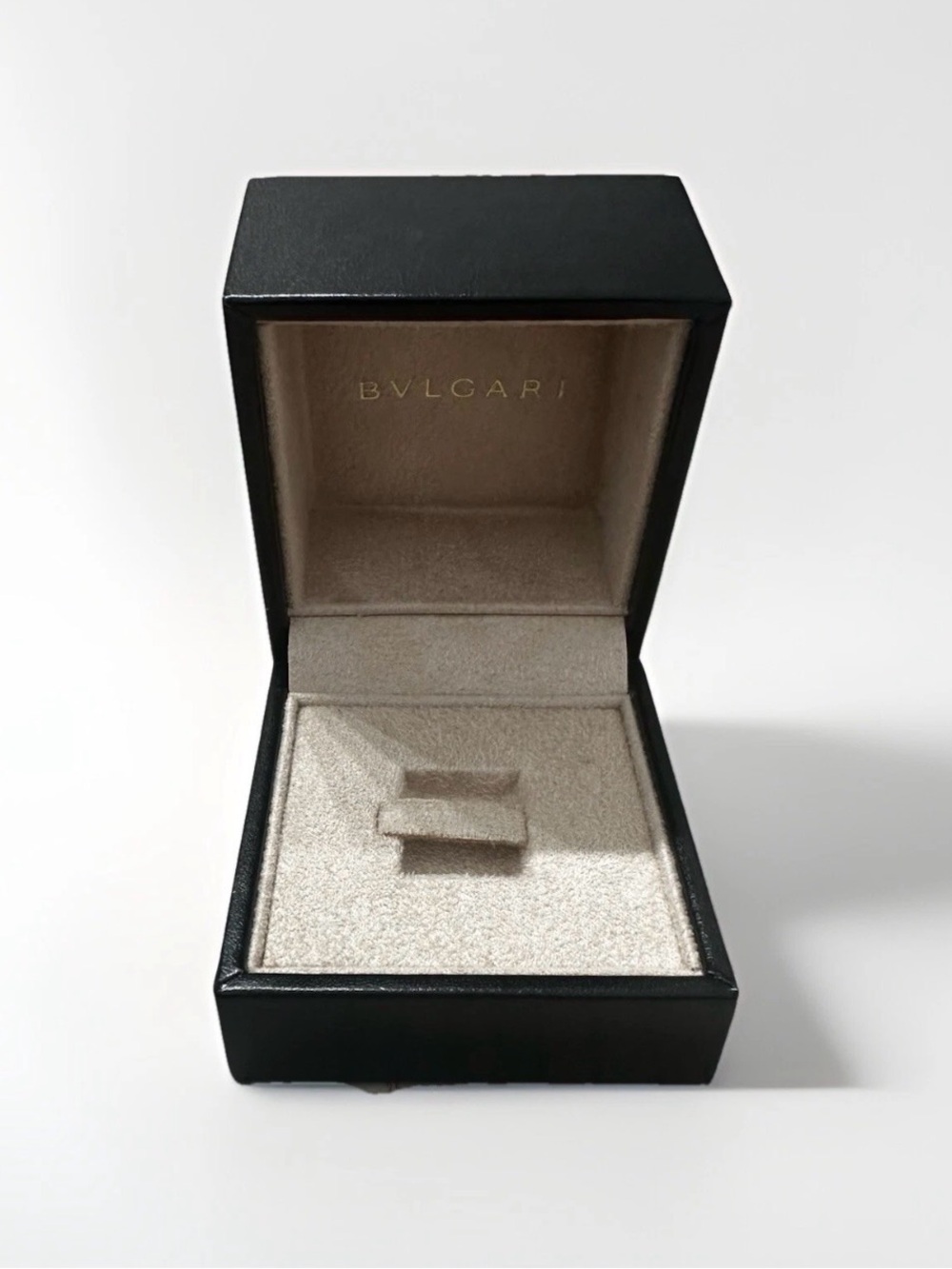 Bvlgari Ring Black Box with Cream Interior - Ring Presentation Case